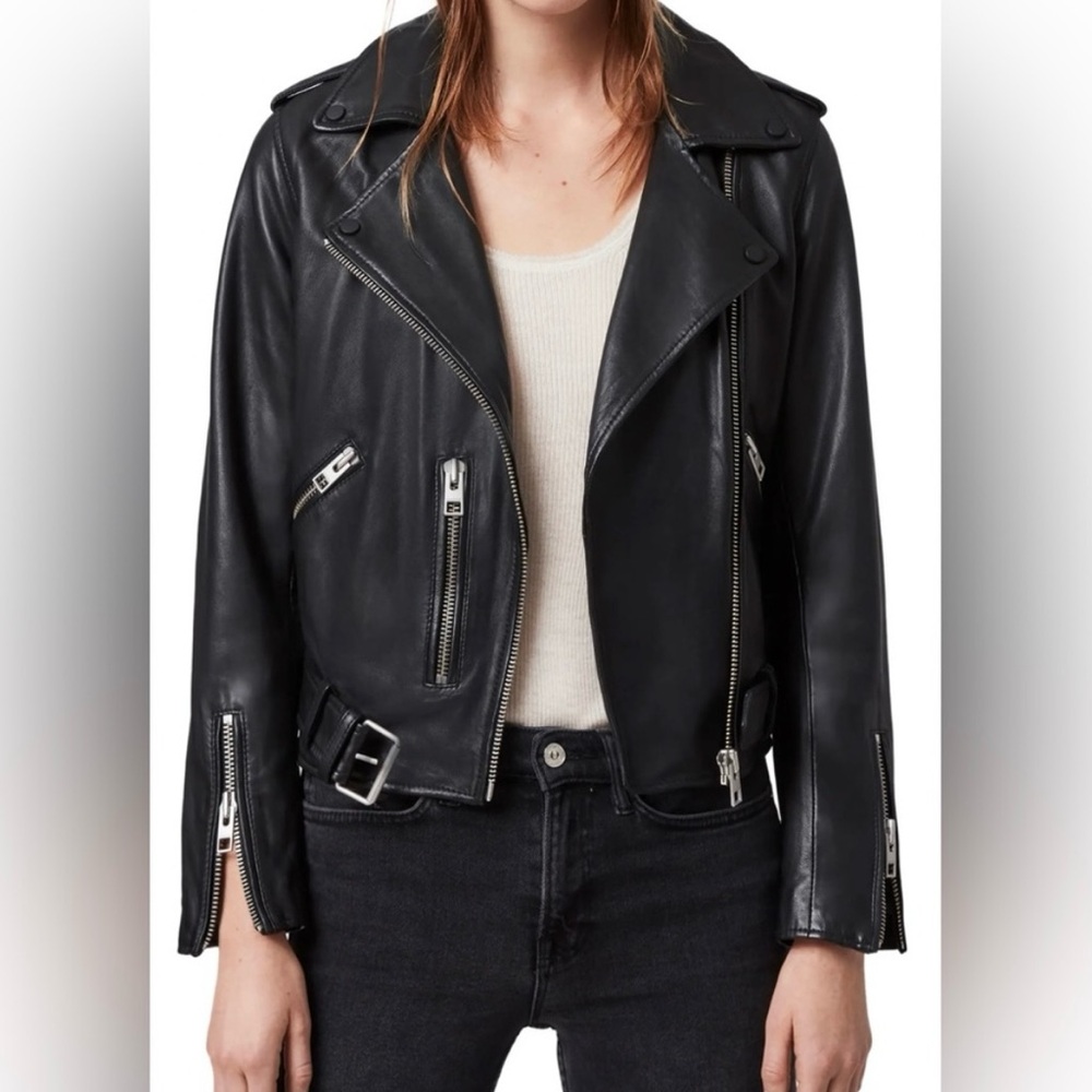 All Saints Balfern Leather Biker Jacket